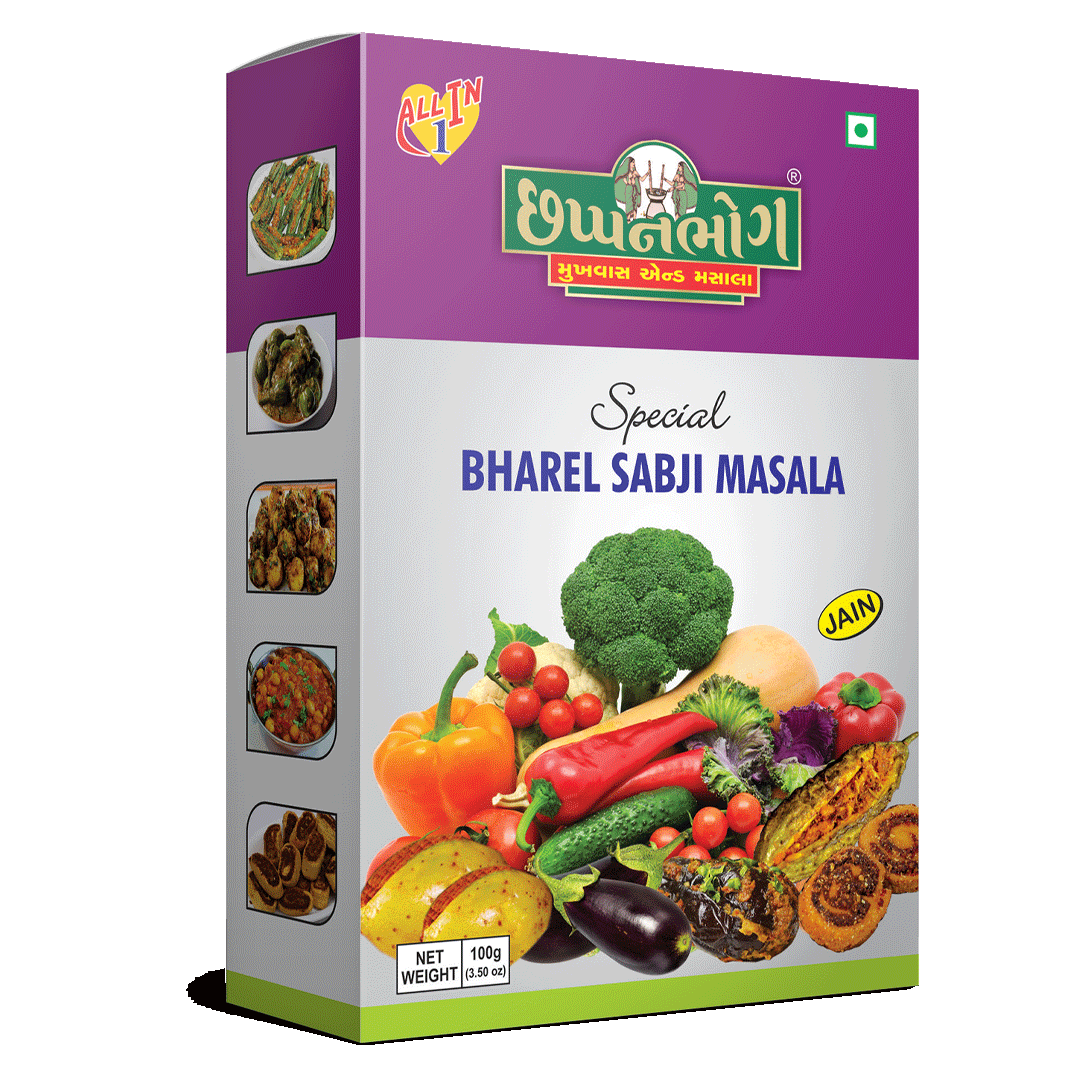 Chhappanbhog Bharela Sabji Masala 100g  box pack