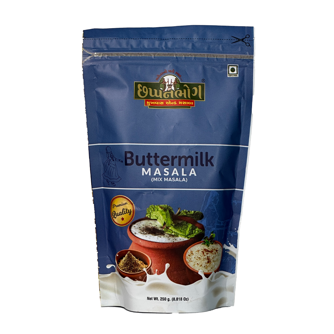 Chhappanbhog Buttermilk Masala 250gm pack front view