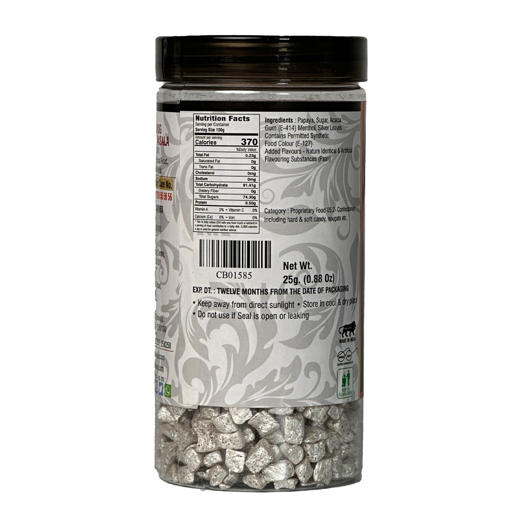  Chhappanbhog Rasili Cherry mouth freshener 25gm pack back view