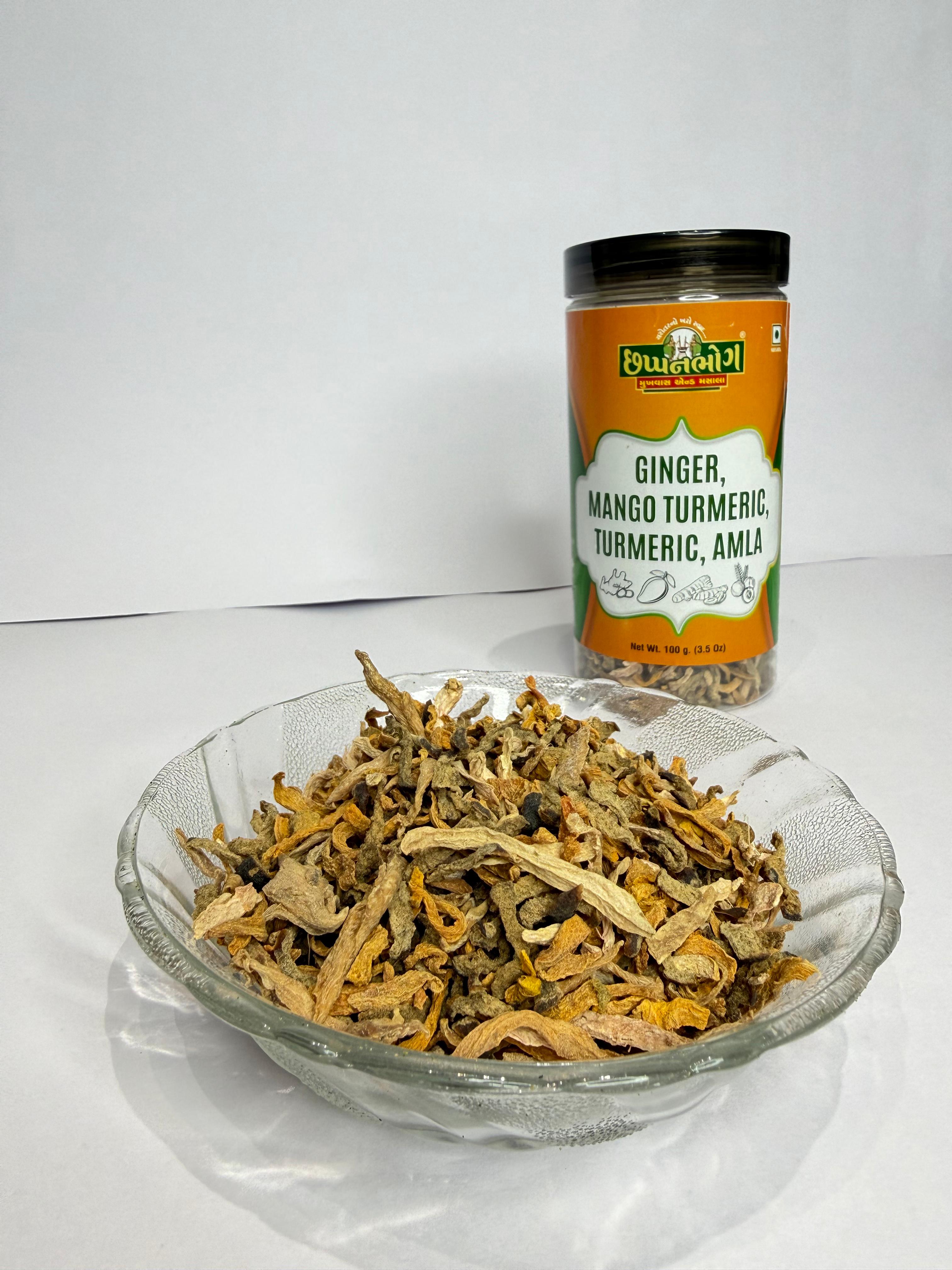 Ginger, Mango Turmeric, Turmeric, Amla Mouth Freshener