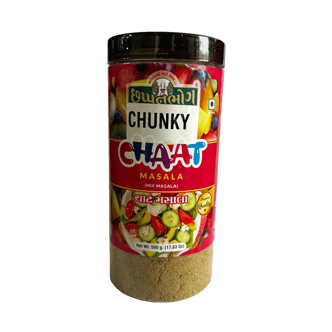 Chappanbhog Chunky Chat Masala 500gm chaat spice blend packaging