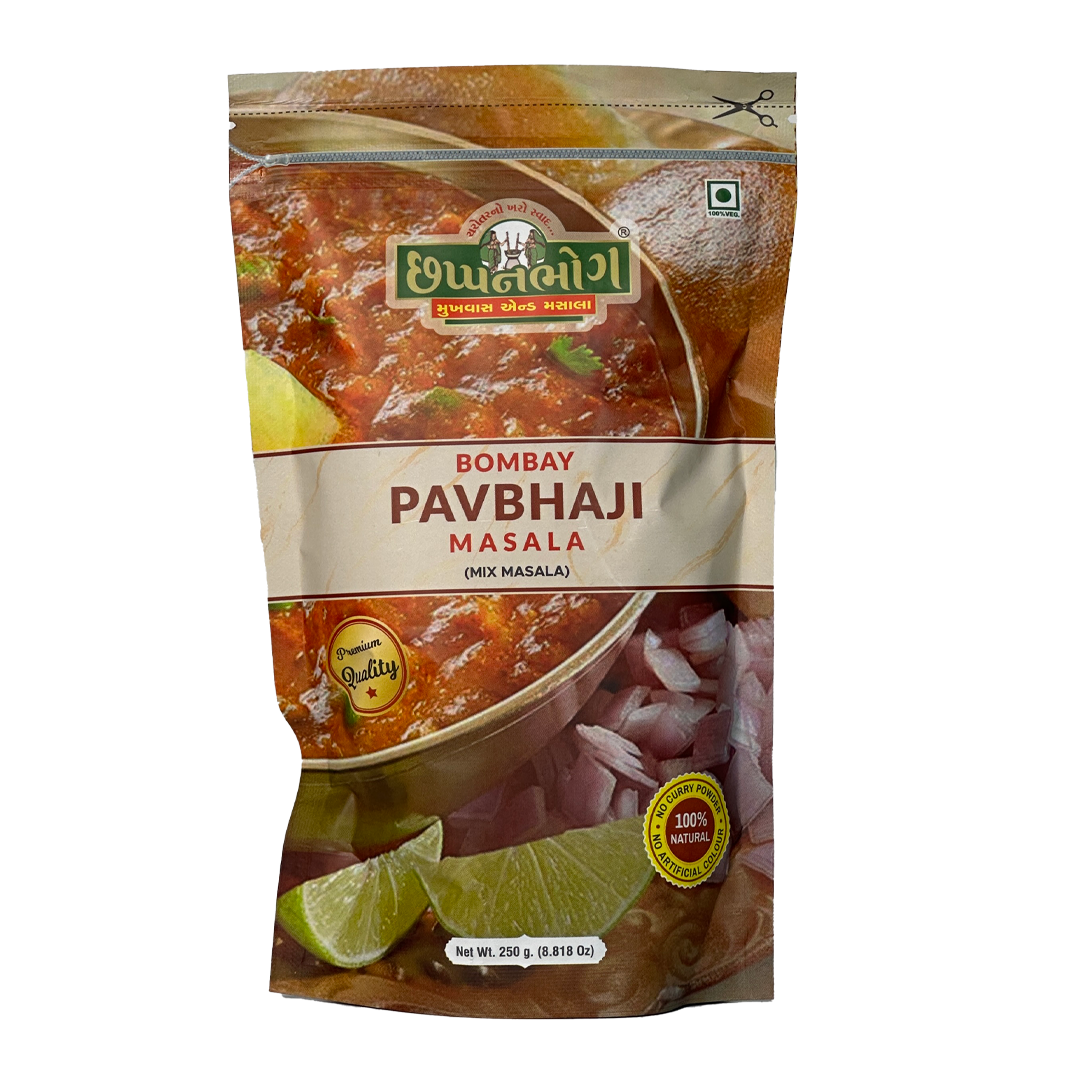 Chhappanbhog Bombay Pavbhaji Masala 250gm pack front view