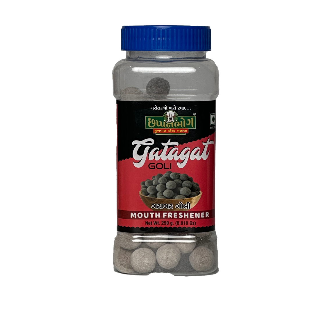 Chhappanbhog Gatagat Goli Mouth Freshener 250gm pack front view
