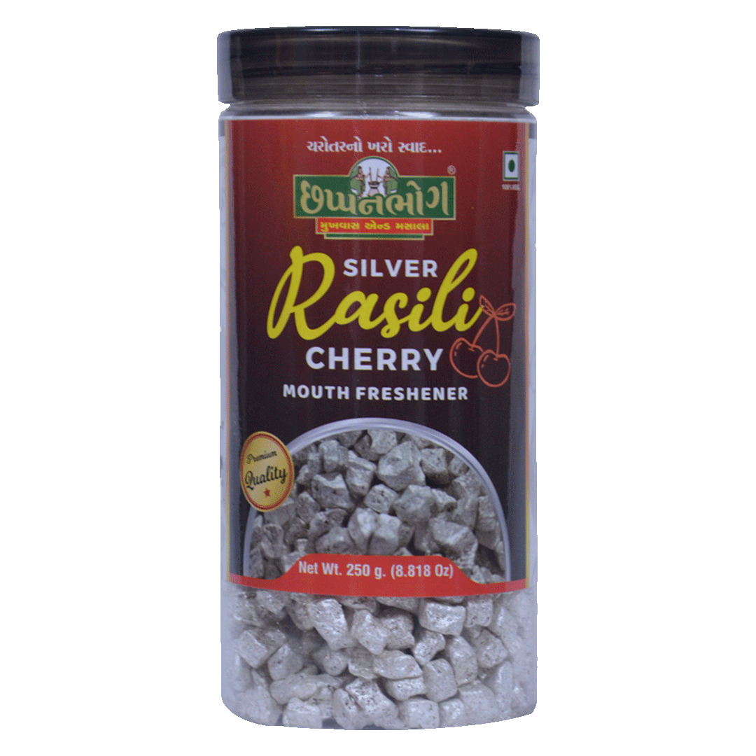Chhappanbhog Silver Rasili Cherry Mouth Freshener 250g pack