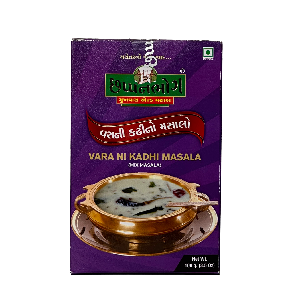 Chhappanbhog Vara Ni Kadhi Masala 100g front view – premium Indian spice blend packaging