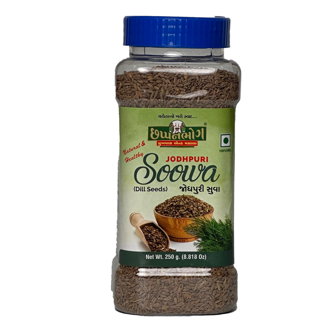 Chhappanbhog Jodhpuri Soowa (Dill Seeds) 250gm bottle pack front view
